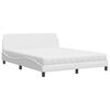 vidaXL Bett mit Matratze "Dover" Wei&szlig; 160x200 cm Kunstleder