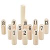 vidaXL 13-tlg. Kubb-Spielset mit Tragetasche Massivholz Kiefer