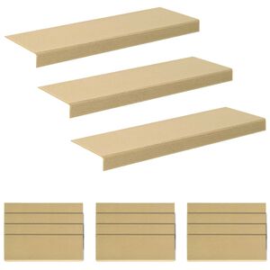 vidaXL Stufenmatten 15 stk. 65 x 21 x 4 cm Beige Polyester Rechteckig