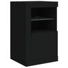 vidaXL Sideboard mit LED-Leuchten Schwarz 142,5x37x67 cm
