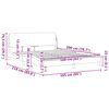 vidaXL Bettgestell "Dover" Dunkelbraun 160x200 cm Stoff