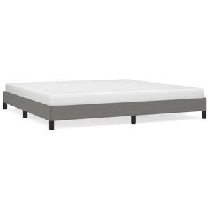 vidaXL Bettgestell ohne Matratze Dunkelgrau 200x200 cm Stoff