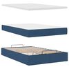 vidaXL Ottoman-Bett mit Matratze Blau 120x200 cm Stoff