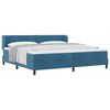 vidaXL Boxspringbett mit Kopfteil Dunkelblau 200 x 200 cm Samt