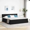 vidaXL Bett mit Stauraum und LED mit LED Schwarz 200 x 200 cm Samt