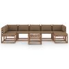 vidaXL 8-tlg. Garten-Lounge-Set mit Taupe Kissen