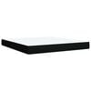 vidaXL Boxspringbett mit Matratze Schwarz 180x200 cm Stoff