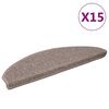 vidaXL Stufenmatten 15 Stk. 65x21x4 cm Dunkelbeige Halbrund Gro&szlig;