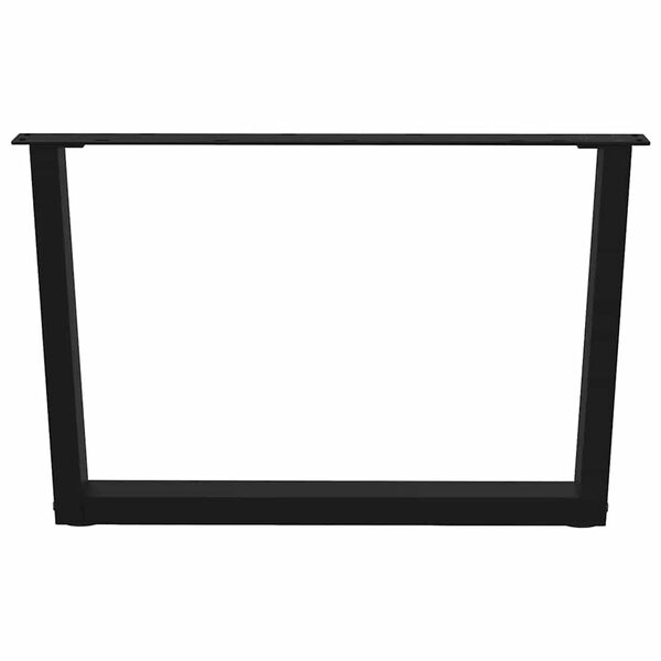 vidaXL Couchtischbeine V-Form 2 St&uuml;ck Schwarz 70x(42-43,3) cm Stahl