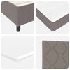 vidaXL Boxspringbett mit Matratze Taupe 180 x 200 cm Stoff