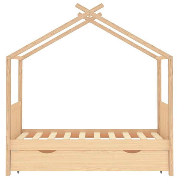 vidaXL Kinderbett mit Schublade Massivholz Kiefer 80x160 cm