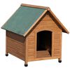 Kerbl Hundeh&uuml;tte 100 x 88 x 99 cm Braun und Gr&uuml;n 82395