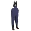 vidaXL Wathose mit Stiefeln PVC-beschichtetes Polyester Gr&ouml;&szlig;e 42 Blau