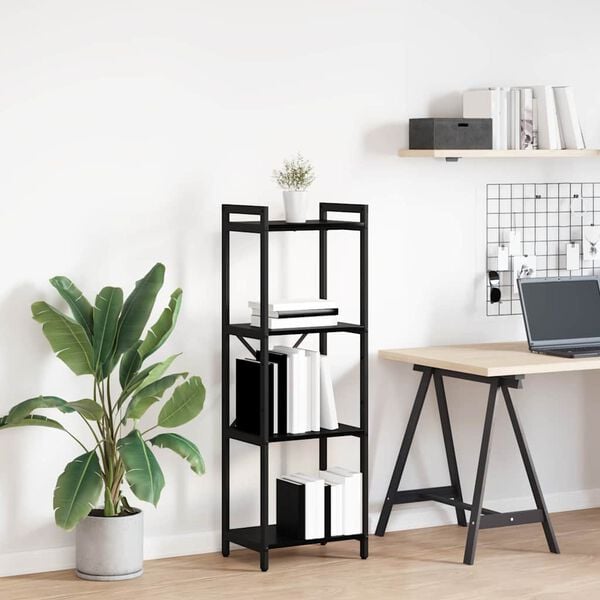 vidaXL B&uuml;cherregal Schwarz Eichen-Optik 40 x 30 x 85 cm Holzwerkstoff