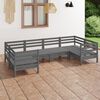 vidaXL 6-tlg. Garten-Lounge-Set Grau Massivholz Kiefer