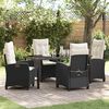 vidaXL Garten Essgruppe mit Kissen 5 pcs Schwarz Poly-Rattan