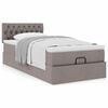 vidaXL Ottoman-Bett mit Matratze Taupe 80x200 cm Stoff