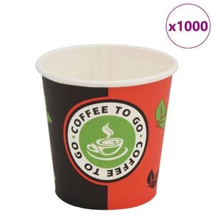 vidaXL 1000 Stk. Einweg-Kaffeebecher Pappe 120 ml (4 oz)