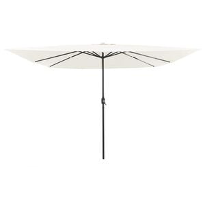 vidaXL Garten-Sonnenschirm Sand 295 x 295 x 245 cm Polyester und Stahl