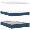 vidaXL Ottoman-Bett mit Matratze Blau 140x190 cm Stoff