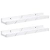 vidaXL Wandregal 2 pcs Wei&szlig; Marmor 40 x 9 x 3 cm Holzwerkstoff