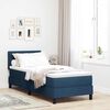 vidaXL Boxspringbett mit Matratze mit Kopfteil Blau 80 x 200 cm Stoff