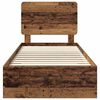 vidaXL Bettrahmen mit Kopfteil Altholz 90 x 200 cm Holzwerkstoff