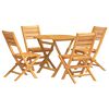 vidaXL 5-tlg. Garten-Essgruppe Massivholz Teak
