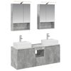 vidaXL Badezimmerschrank-Set 5 pcs Betongrau Holzwerkstoff