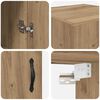 vidaXL Wandschrank Artisan-Eiche 69,5 x 34 x 90 cm