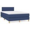 vidaXL Boxspringbett mit Matratze Blau 120x190 cm Stoff