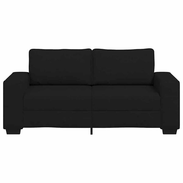 vidaXL 2-Sitzer-Sofa Schwarz 180x77x82 cm Stoff