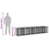 vidaXL Gabionen Hochbeet 2 pcs Silber 300 x 50 x 60 cm