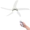 vidaXL Dekorativer Deckenventilator mit Leuchtmittel 128 cm Wei&szlig;