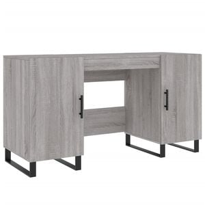 vidaXL Schreibtisch Grau Sonoma 140x50x75 cm Holzwerkstoff