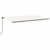 vidaXL Markise Manuell Einziehbar 500x350 cm Creme