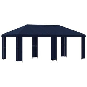 vidaXL Gartenpavillon 6 x 3 m Blau Polyester und Stahl 190 gsm