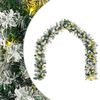 vidaXL Weihnachtsgirlande Gr&uuml;n und Wei&szlig; 270 cm PVC 50 LEDs