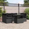 vidaXL Gartensofa-set mit Speicher 7 pcs Schwarz Poly-Rattan