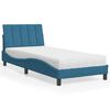vidaXL Bett mit Matratze "Hanko" Blau 90x190 cm Samt