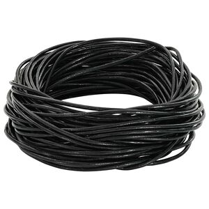 vidaXL Leder Schnur 1 Schwarz &Oslash;1 mm x 5 m Leder