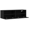 vidaXL TV-Wandschrank Schwarz Eichen-Optik 100 x 30 x 30 cm