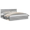 vidaXL Bettrahmen Graues Sonoma 200 x 200 cm Massives Kiefernholz