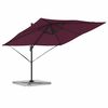 vidaXL Roma Parasol Rot 286 x 285 x 265 cm Polyester und Aluminium