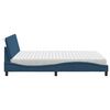 vidaXL Bett mit Matratze "Hanko" Blau 160x200 cm Stoff