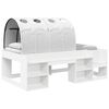vidaXL Bett mit Tunnel 4 pcs Wei&szlig; Holzwerkstoff