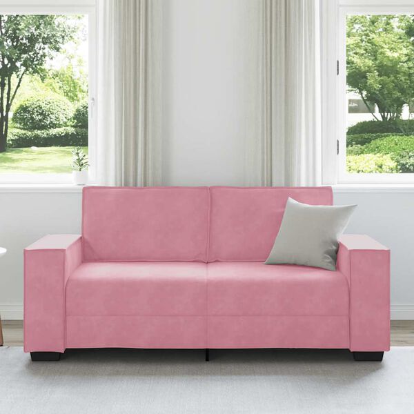 vidaXL 2-Sitzer-Sofa Rosa 140 cm Samt