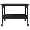 vidaXL Druckerständer 2 Ablagen Schwarz 50x40x38 cm Holzwerkstoff