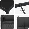 vidaXL Garten Essgruppe mit Kissen 7 pcs Schwarz Poly-Rattan