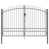 vidaXL Doppeltor WOERDEN 299,5 x 249,5 cm Stahl Grau Abschlie&szlig;bar